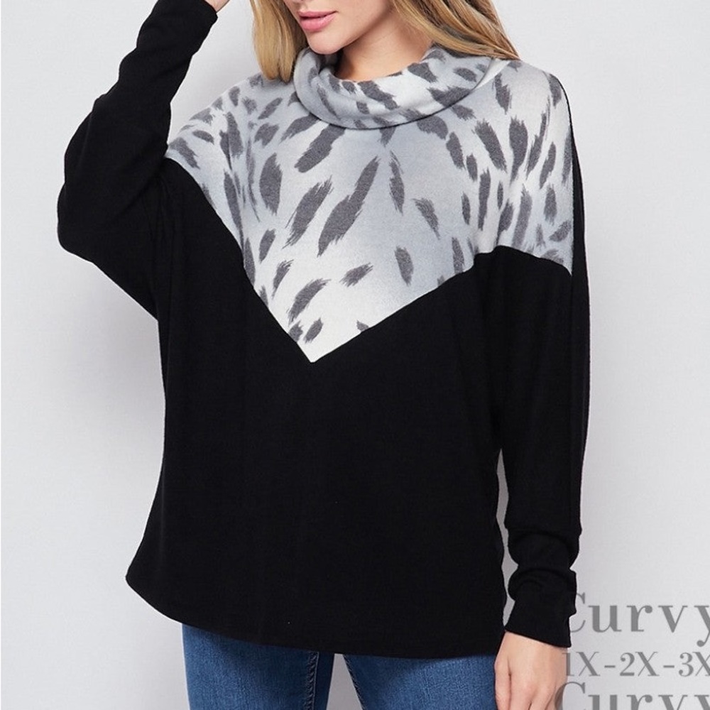 Cowl neck sweater-HoneyMe